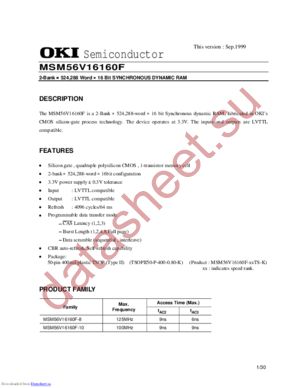 MSM56V16160F-10 datasheet  