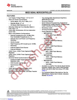 MSP430F2232TDA datasheet  