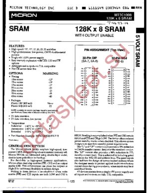 MT5C1008-12LAT datasheet  