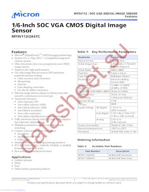 MT9V112I2ASTC datasheet  