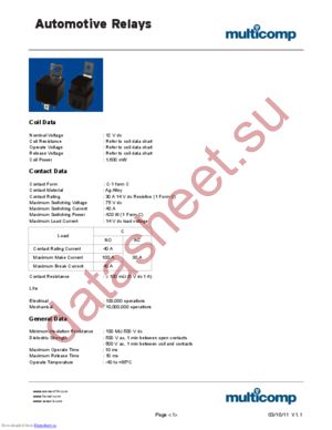 MCCMA31-DC12V-C datasheet  