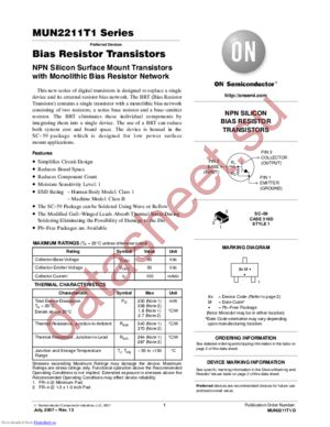 SMUN2216T1G datasheet  