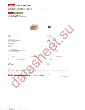 GRM1535C1H330JDD5D datasheet  