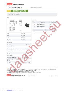 LQH31MN100K03L datasheet  