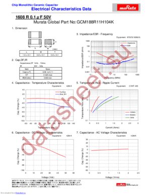 GCM188R11H104K datasheet  