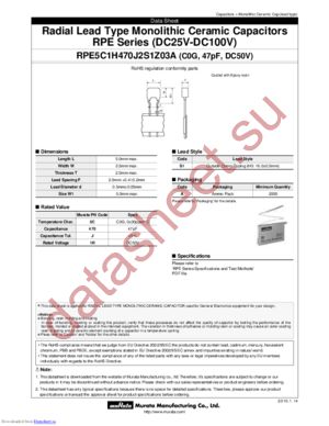 RPE5C2A331J2S1A03A datasheet  