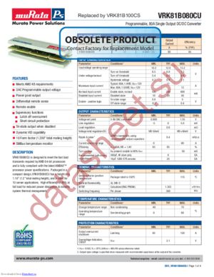 VRK81B080CU datasheet  