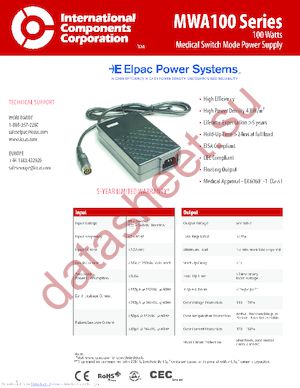 MWA100015A-12A datasheet  