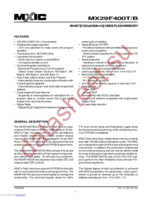 MX29F400BTC-90 datasheet  