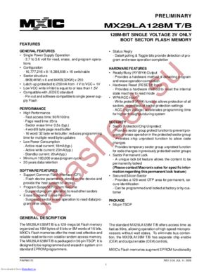 MX29LA128MB datasheet  