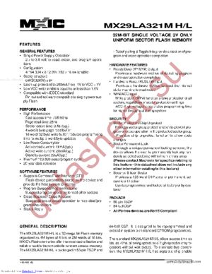 MX29LA321ML datasheet  