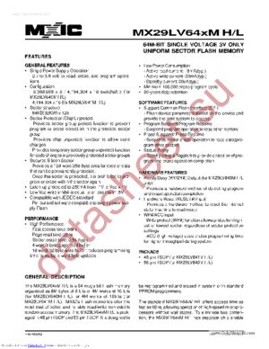 MX29GL320MTMC-90G datasheet  