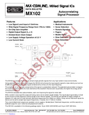 MX102J datasheet  