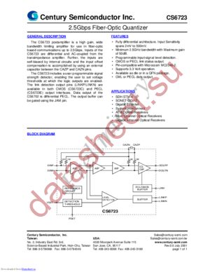 CS6723 datasheet  