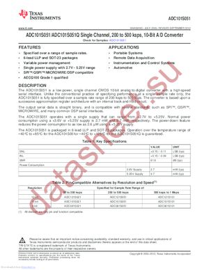 ADC101S051CIMF datasheet  