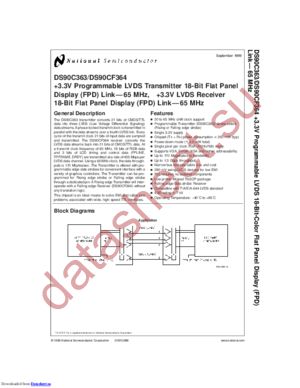 DS90CF364AMTD/NOPB datasheet  