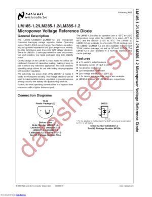 LM285BXM-1.2 datasheet  