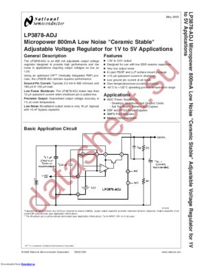 LP3878MRADJNOPB datasheet  