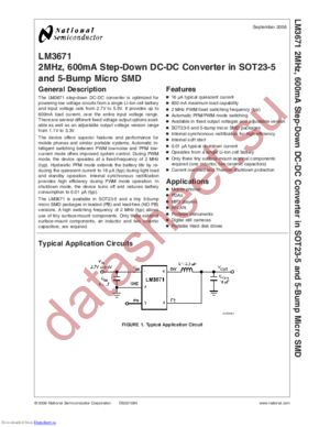 LM3671TL-1.2/NOPB datasheet  