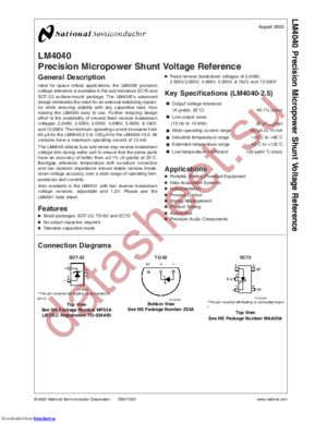 LM4040AIM3X-10.0 datasheet  