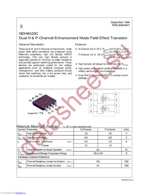 NDH8520C datasheet  