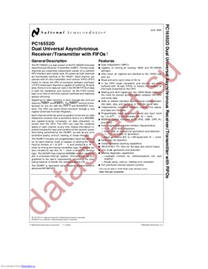 PC16552 MDA datasheet  