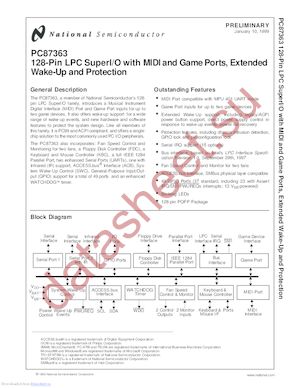 PC87363-XXX/VLA datasheet  