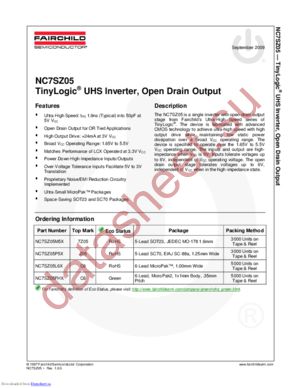 NC7SZ05P5X_09 datasheet  