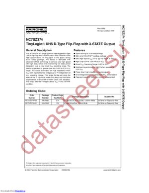 NC7SZ374P6X-NL datasheet  