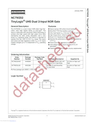 NC7WZ02L8X_F113 datasheet  