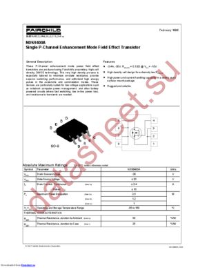 NDS9400A_D87Z datasheet  