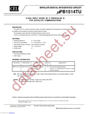 UPB1008K-E1-A datasheet  