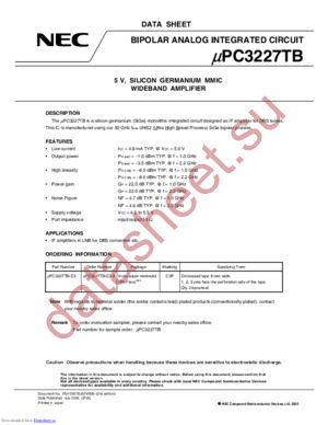 UPC3227TB-E3 datasheet  