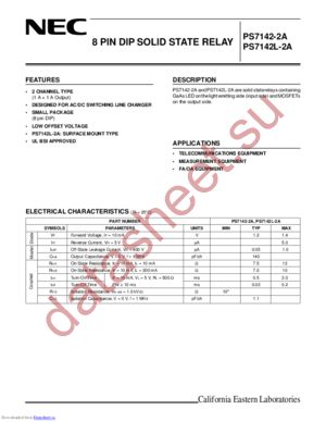 PS7142-2A datasheet  