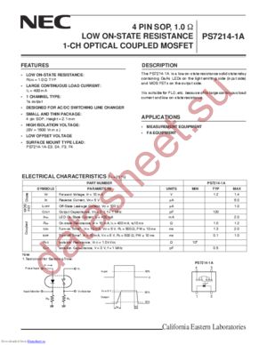 PS7214-1A-E4 datasheet  