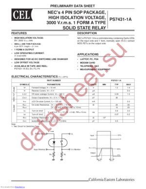 PS7431-1A datasheet  