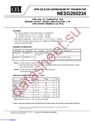 NESG260234-EV09 datasheet  