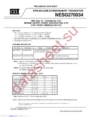 NESG270034 datasheet  