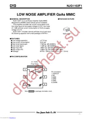 NJG1103F1-L2 datasheet  