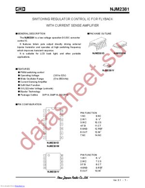 NJM2381 datasheet  