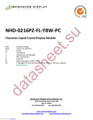 NHD-0208AZ-RN-YBW-33V datasheet  