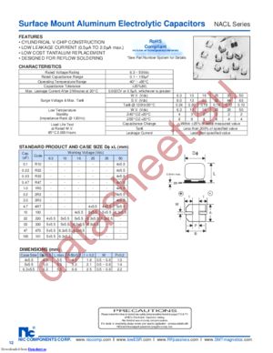 NACL101M10V6.3X5.5TR13F datasheet  