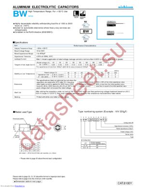 UBW2A331MHD datasheet  