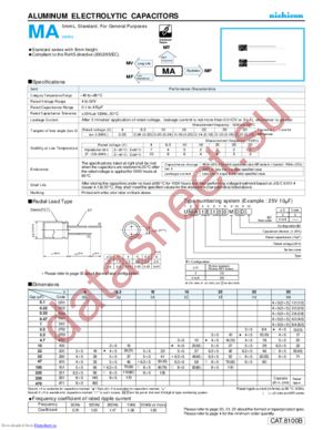 UMA1V100MDD1TP datasheet  