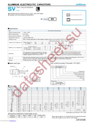 USV1V220MFD1TD datasheet  