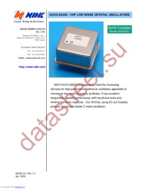 OCXO9325D datasheet  