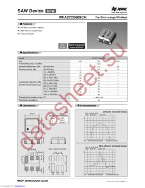 WFA27C0869CH datasheet  