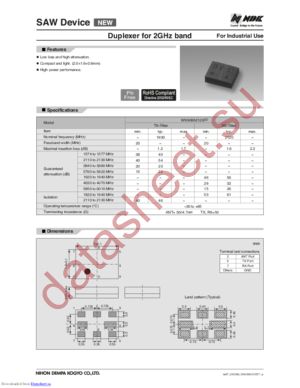 WXA08A2120FF datasheet  