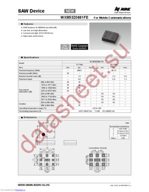 WXB53Z0881FE datasheet  