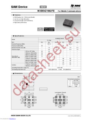 WXB54Z1862FE datasheet  